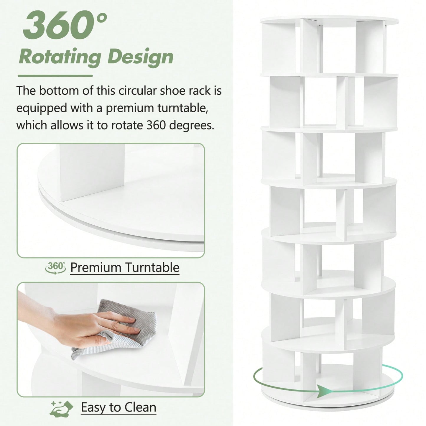 Φ23.6'' Rotating Shoe Rack Tower