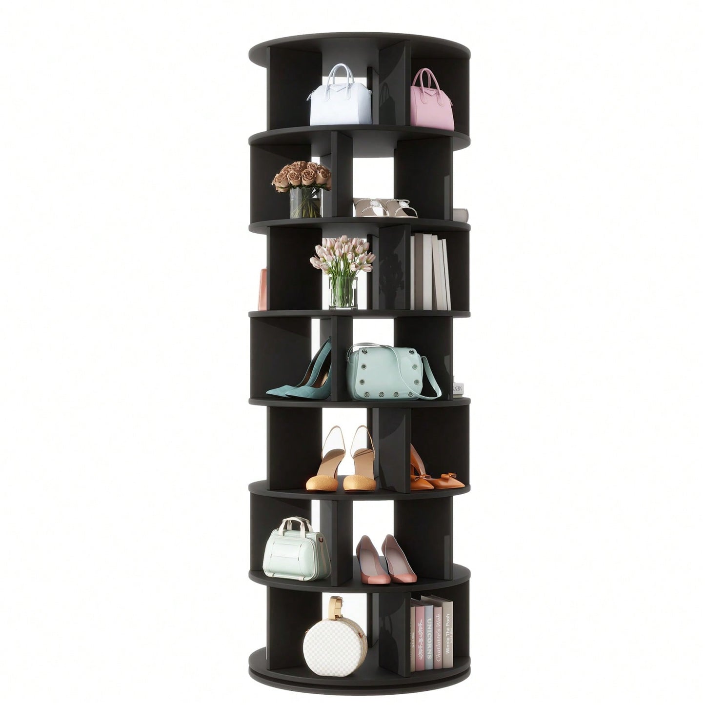 Φ23.6'' Rotating Shoe Rack Tower