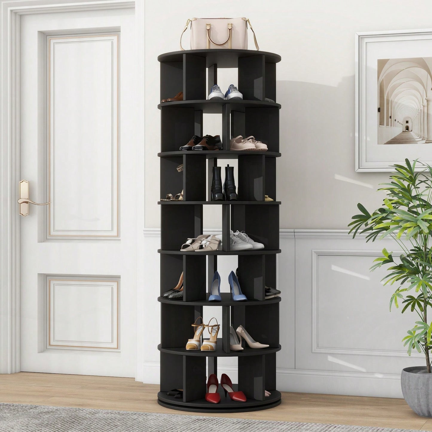 Φ23.6'' Rotating Shoe Rack Tower