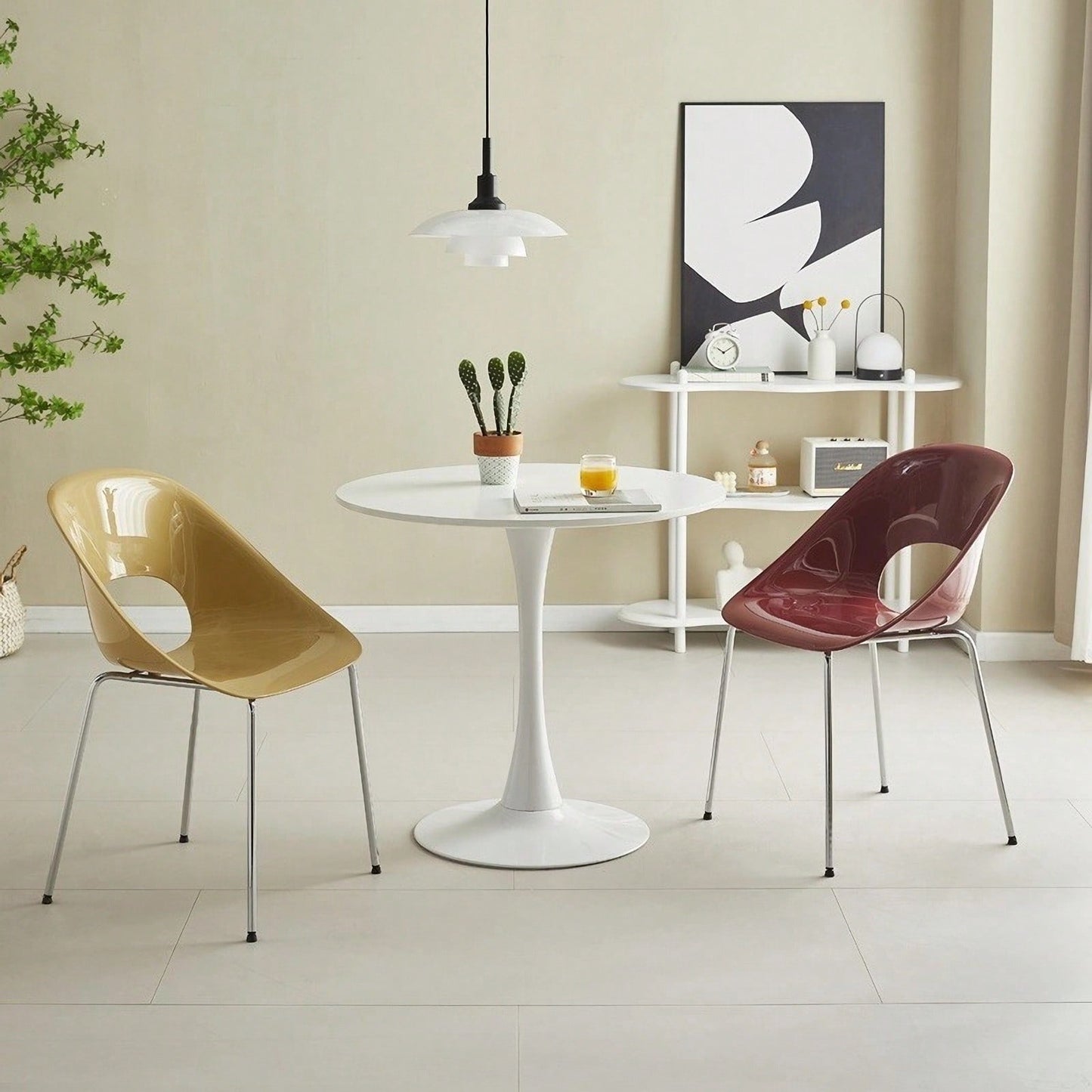 Modern Round Dining Table, ∅31.5''