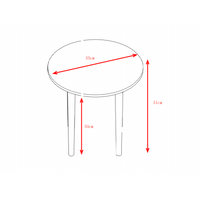 Modern Round Coffee Table – Elegant Design With High Foot And Easy Assembly