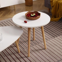 Modern Round Coffee Table – Elegant Design With High Foot And Easy Assembly