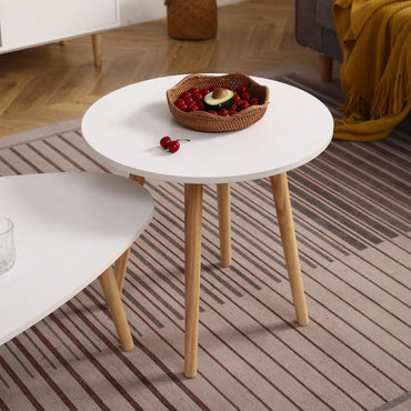 Modern Round Coffee Table – Elegant Design With High Foot And Easy Assembly