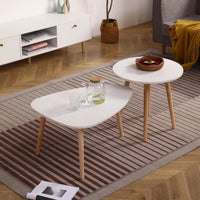 Modern Round Coffee Table – Elegant Design With High Foot And Easy Assembly