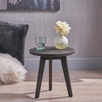 Marina Side Table – Trendy Round End Table With Playful Design And Custom Finish, Acacia, Wood, Perfect For The Bedroom, Living Room