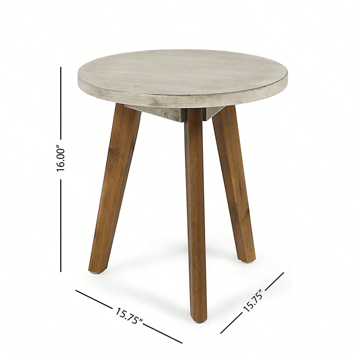 Marina Side Table – Trendy Round End Table With Playful Design And Custom Finish, Acacia, Wood, Perfect For The Bedroom, Living Room