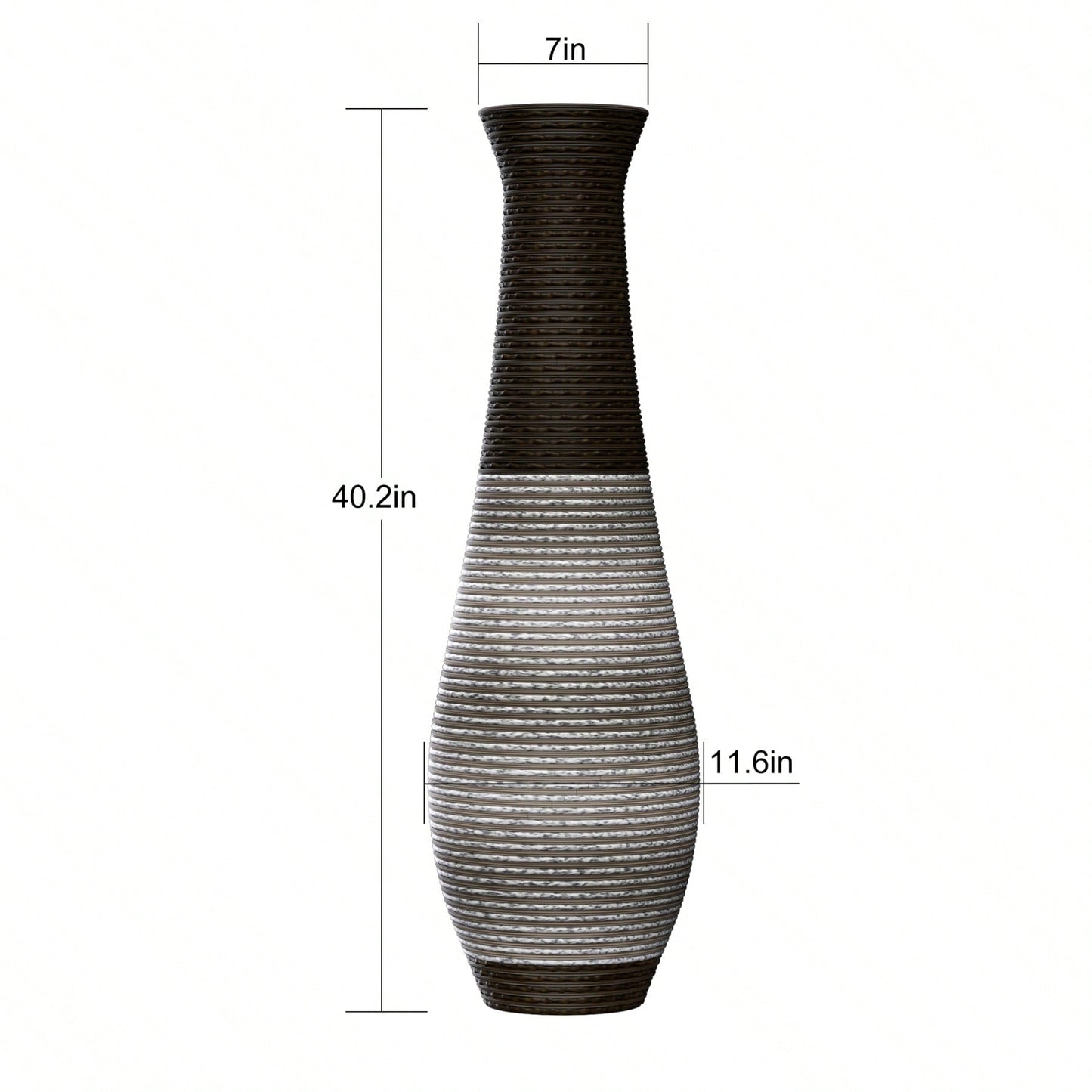 39-Inch Tall Standing Designer Floor Vase