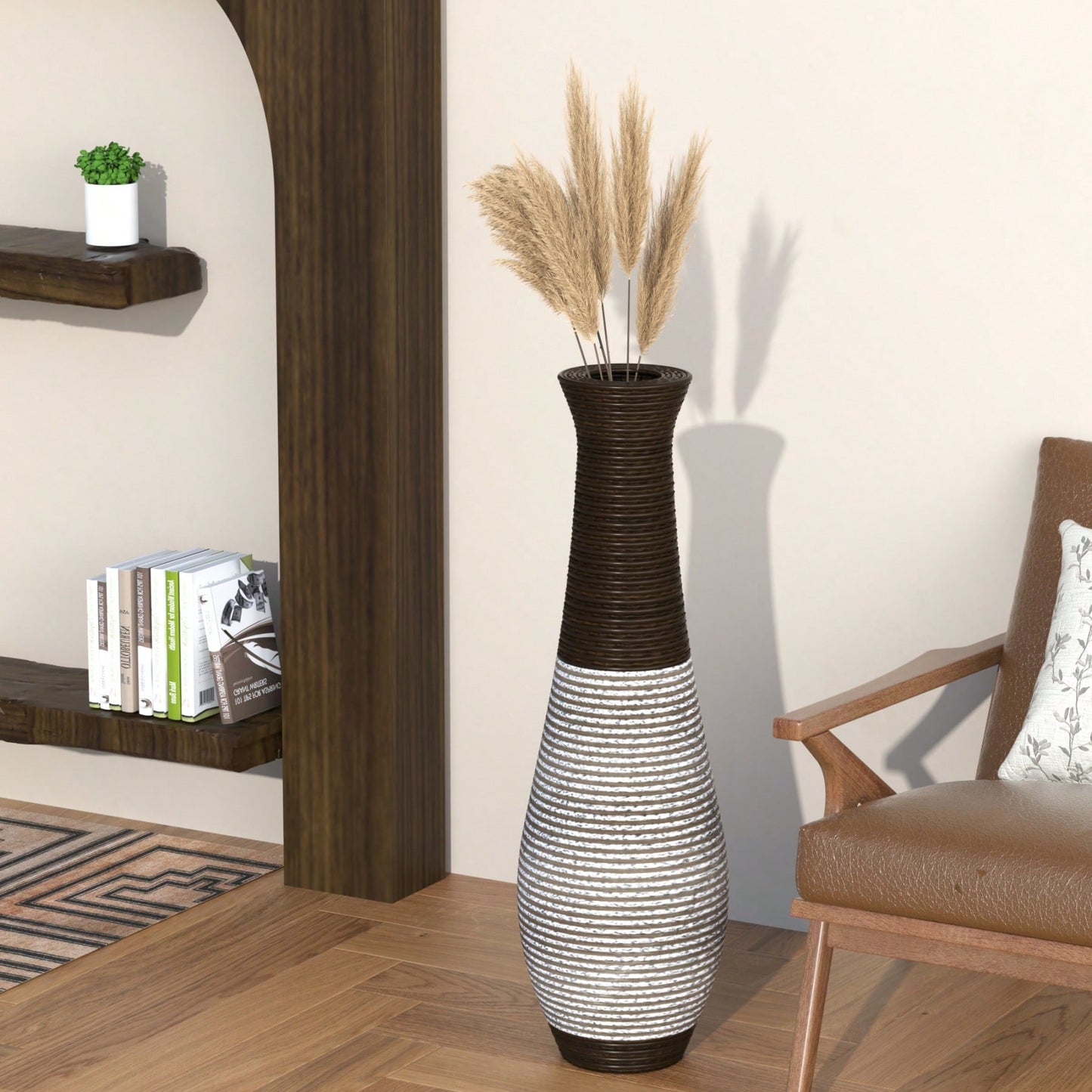 39-Inch Tall Standing Designer Floor Vase