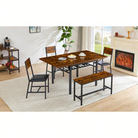 Space-Saving Folding Dining Table 63.2 x 35.5 Adjustable Feet Sturdy Particleboard Steel Seats 4-6 Ideal for Dining Room Work Play