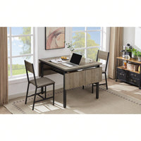 Space-Saving Folding Dining Table 63.2 x 35.5 Adjustable Feet Sturdy Particleboard Steel Seats 4-6 Ideal for Dining Room Work Play