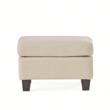 Contemporary Springfield Ottoman With Birch Wood Legs - Versatile Upholstered Accent Piece