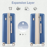 Lightweight 3 Piece Luggage Set with USB Port Airline Approved Expandable Spinner Suitcases 20 24 28 Inches TSA Lock