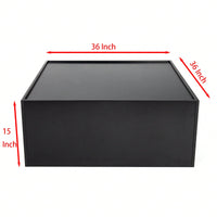 Multifunctional 4-Tier Black Bookshelf Coffee Table Modern Minimalist Storage Organizer for Living Room Bedroom Entryway