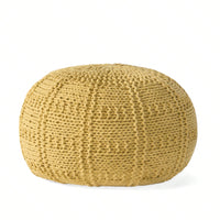 YUNY Knitted Cotton Round Pouf (20 X 20)