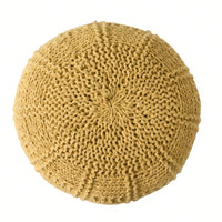 YUNY Knitted Cotton Round Pouf (20 X 20)