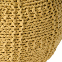 YUNY Knitted Cotton Round Pouf (20 X 20)