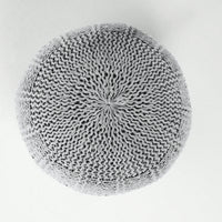 YUNY Knitted Cotton Round Pouf (20 X 20)