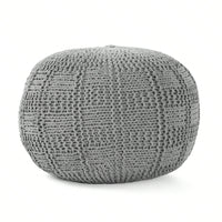 YUNY Knitted Cotton Round Pouf (20 X 20)