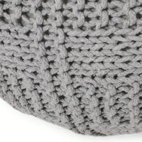 YUNY Knitted Cotton Round Pouf (20 X 20)