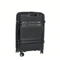 Lightweight 3 Piece Hardshell Luggage Set with Spinner Wheels TSA Lock Black 20 24 28 Inch Travel Suitcases