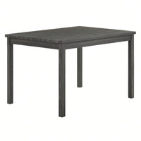 Modern Rectangular Dining Table with Solid Wood Legs and High-Resilience Foam Chairs for Small Spaces and Kitchens