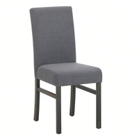 Modern Rectangular Dining Table with Solid Wood Legs and High-Resilience Foam Chairs for Small Spaces and Kitchens