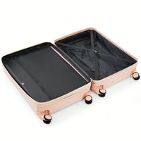 3-Piece Luggage Set with USB Port Airline Approved 20-Inch Carry-On Expandable 24 and 28-Inch Hardshell Spinner Wheels Durable ABS Material