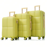 3-Piece Luggage Set with USB Port Airline Approved 20-Inch Carry-On Expandable 24 and 28-Inch Hardshell Spinner Wheels Durable ABS Material