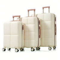 3-Piece Luggage Set with USB Port Airline Approved 20-Inch Carry-On Expandable 24 and 28-Inch Hardshell Spinner Wheels Durable ABS Material