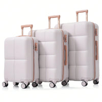 3-Piece Luggage Set with USB Port Airline Approved 20-Inch Carry-On Expandable 24 and 28-Inch Hardshell Spinner Wheels Durable ABS Material