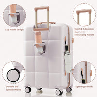 3-Piece Luggage Set with USB Port Airline Approved 20-Inch Carry-On Expandable 24 and 28-Inch Hardshell Spinner Wheels Durable ABS Material