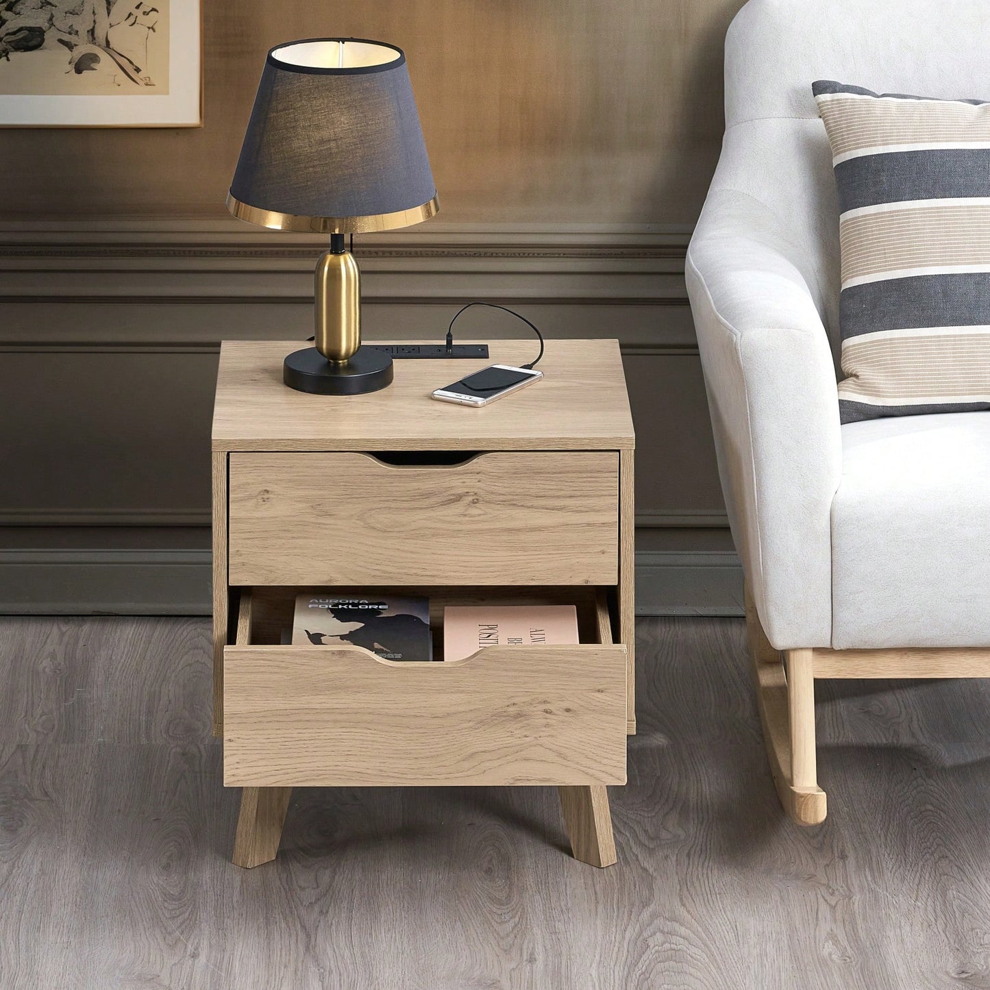 Night Stand With Charging Station