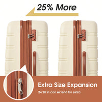 Durable 2 Piece Expandable Hardshell Luggage Set with TSA Lock 20 and 24 Inch Spinner Suitcases for Hassle-Free Travel