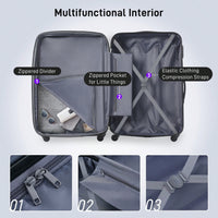 Durable 2 Piece Expandable Hardshell Luggage Set with TSA Lock 20 and 24 Inch Spinner Suitcases for Hassle-Free Travel