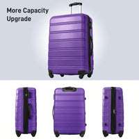 Durable 2 Piece Expandable Hardshell Luggage Set with TSA Lock 20 and 24 Inch Spinner Suitcases for Hassle-Free Travel