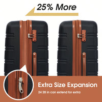 Durable 2 Piece Expandable Hardshell Luggage Set with TSA Lock 20 and 24 Inch Spinner Suitcases for Hassle-Free Travel