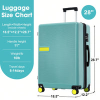 28 Inch Lightweight Expandable Hardshell Spinner Suitcase with TSA Lock and 360° Wheels for Organized Travel