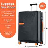 28 Inch Lightweight Expandable Hardshell Spinner Suitcase with TSA Lock and 360° Wheels for Organized Travel