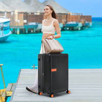 28 Inch Lightweight Expandable Hardshell Spinner Suitcase with TSA Lock and 360° Wheels for Organized Travel