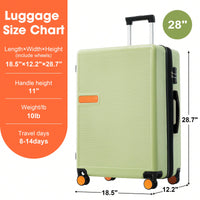 28 Inch Lightweight Expandable Hardshell Spinner Suitcase with TSA Lock and 360° Wheels for Organized Travel