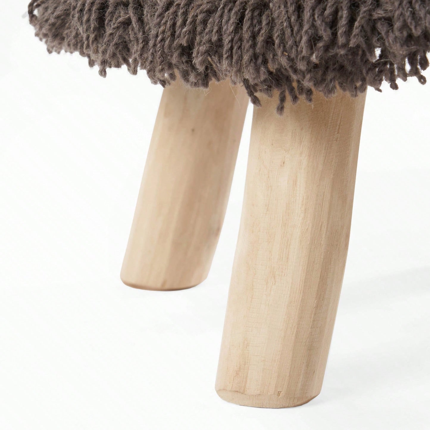 Roja Handcrafted Wool & Cotton Stool: Boho Chic For Your Space