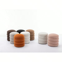 Soft Velvet Round Ottoman Footrest Stool: Stylish Comfort For Any Room