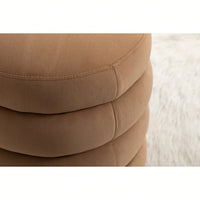 Soft Velvet Round Ottoman Footrest Stool: Stylish Comfort For Any Room