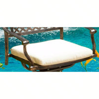 Tahoe Barstool Seat Cushion: Water-Resistant Beige Outdoor Comfort