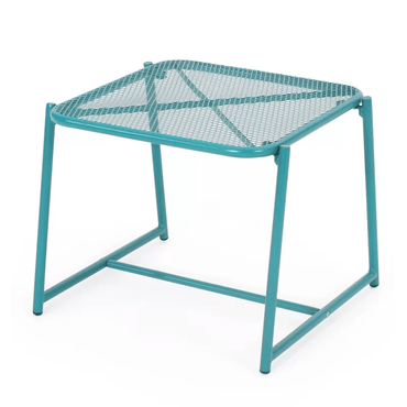 Elba 15.5" Side Table Modern Mesh Design With Durable Metal Frame