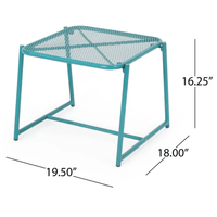 Elba 15.5" Side Table Modern Mesh Design With Durable Metal Frame