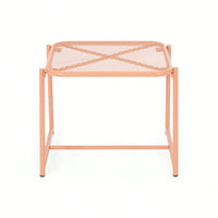 Elba 15.5" Side Table Modern Mesh Design With Durable Metal Frame