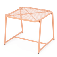 Elba 15.5" Side Table Modern Mesh Design With Durable Metal Frame