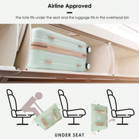 Front Opening 20-Inch Carry-On Luggage Set: Expandable Travel Bag With USB Port And Cup Holder