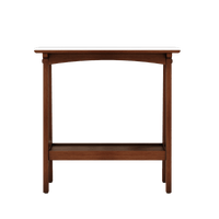 Retro Reddish Brown Slim Slate Side Table with Storage Shelf for Living Room Bedroom Entryway Farmhouse Nightstand